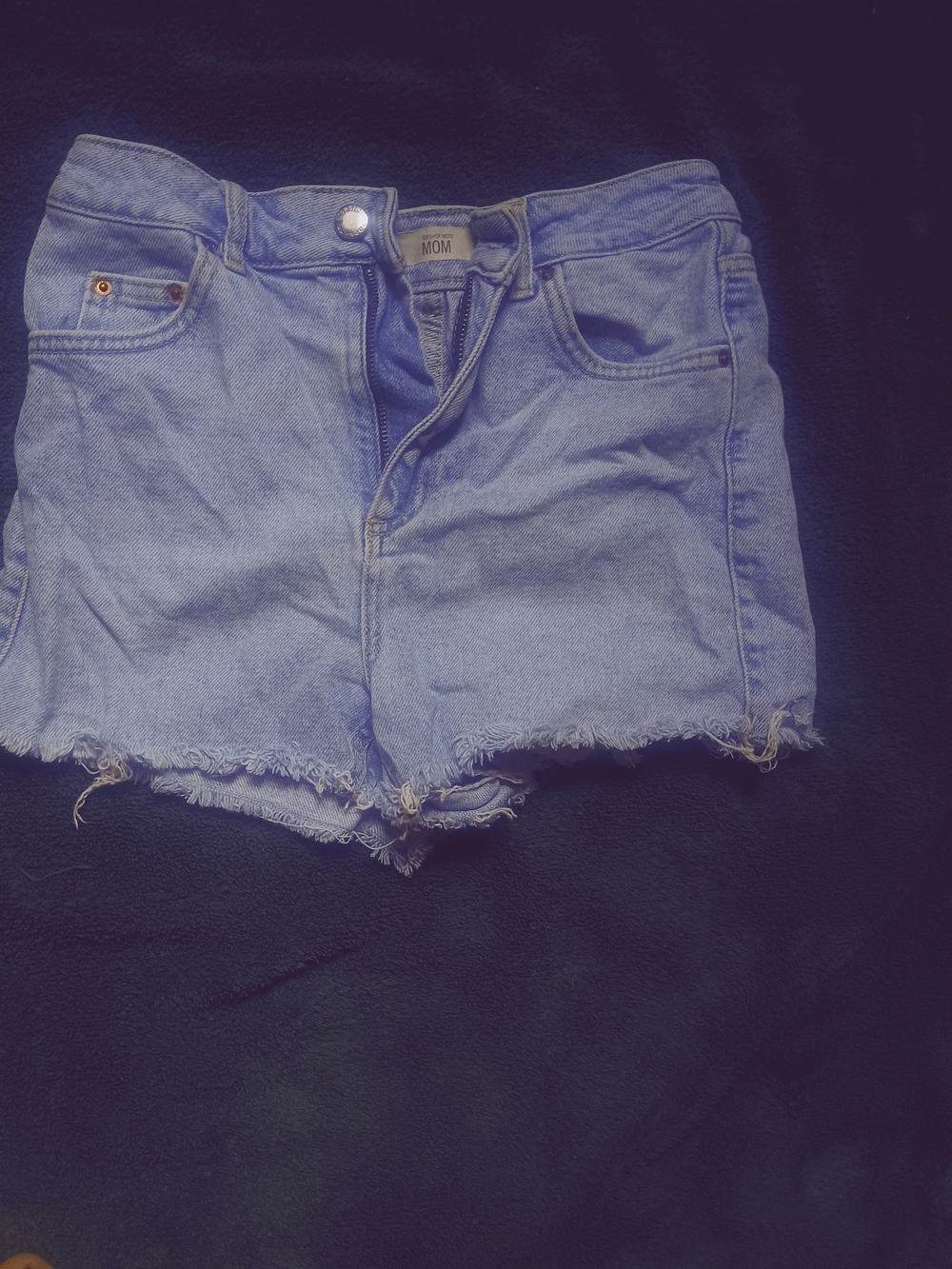 Topshop Light Blue Denim Cutoff Shorts